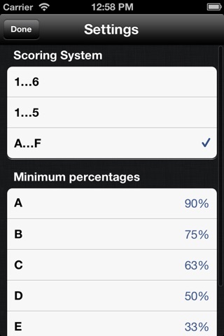 Klausurnoten screenshot 2