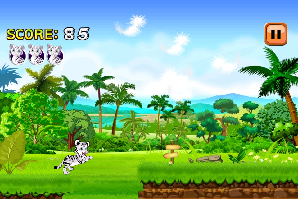 Baby White Tiger Run : Dash Race with Mittens the Super Sonic Cub screenshot 2