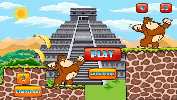 Feed Hungry Gorilla in Jungle - Monkey jumping game and feeding bananas