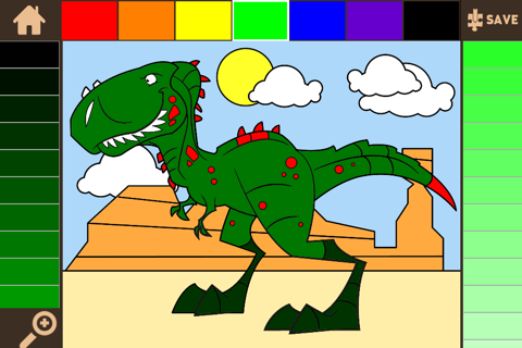 Color It Puzzle It: Dinosaurs Lite screenshot 3