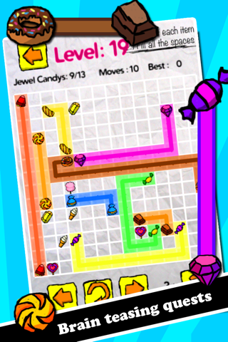 Jewel Candy Clash : Line Dash Puzzle Connect Game - by Cobalt Play Mania Games screenshot 4