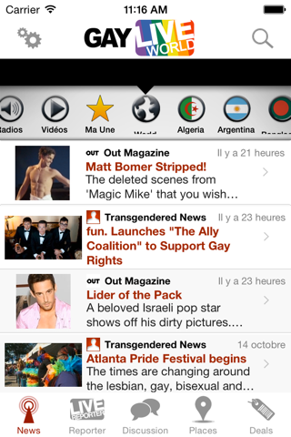 Gay Live World : All News to Lesbians, Gays, Bi and Trans screenshot 2