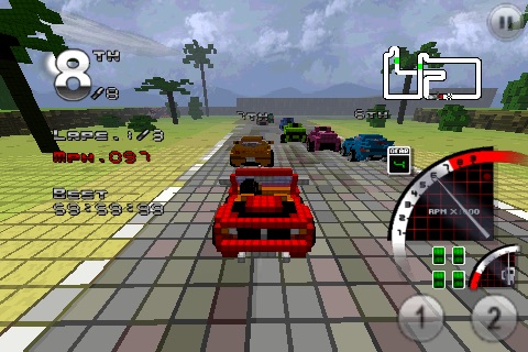 3D Pixel Racing