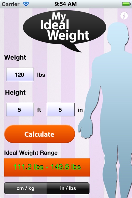 My Ideal Weight Calculator by Jarrod Kanizay