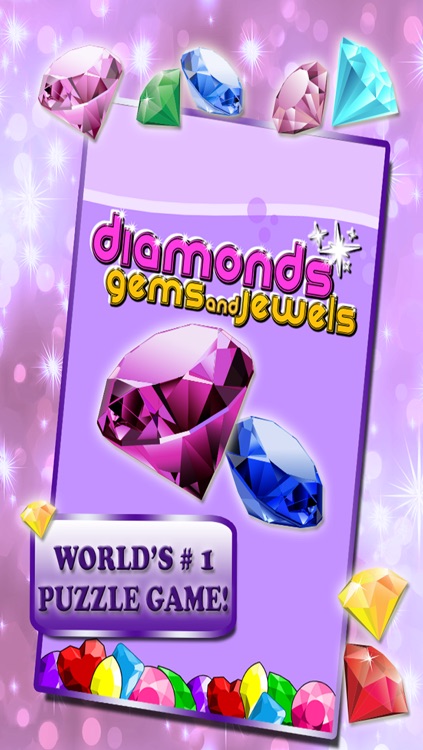 A Diamond, Gems & Jewels Puzzle Match Three or More Splash Game – Best Family & Kid Fun!