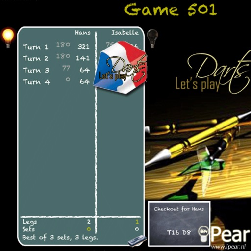Let's Play Darts Scorekeeper Free HD iOS App