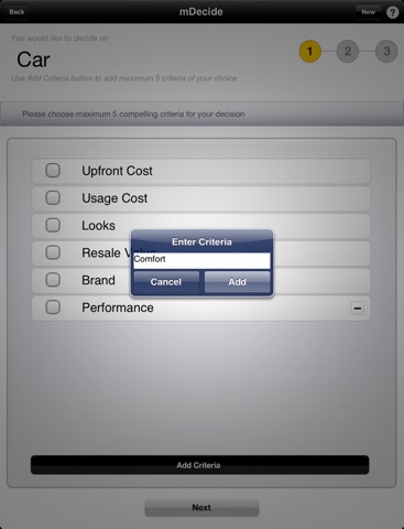 mDecide screenshot 2