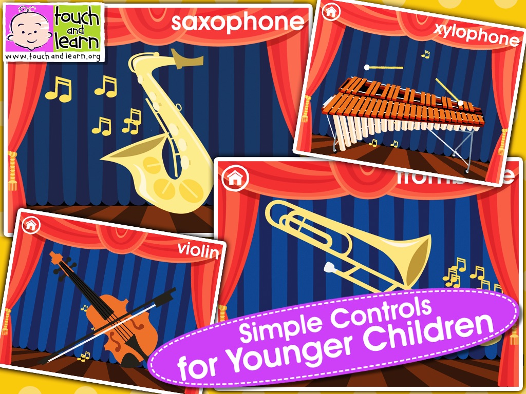 Peekaboo Orchestra HD Lite - preschool musical instruments, sounds & nursery rhymes screenshot 3