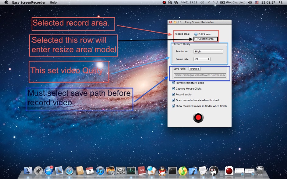 Easy Screen Recorder HD 2.1.1  Record any kind of screen video