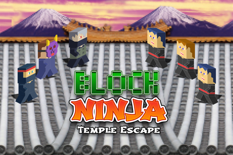 A Block Ninja Run - Fortress Escape Adventure (8-bit style) Game HD Free screenshot 3