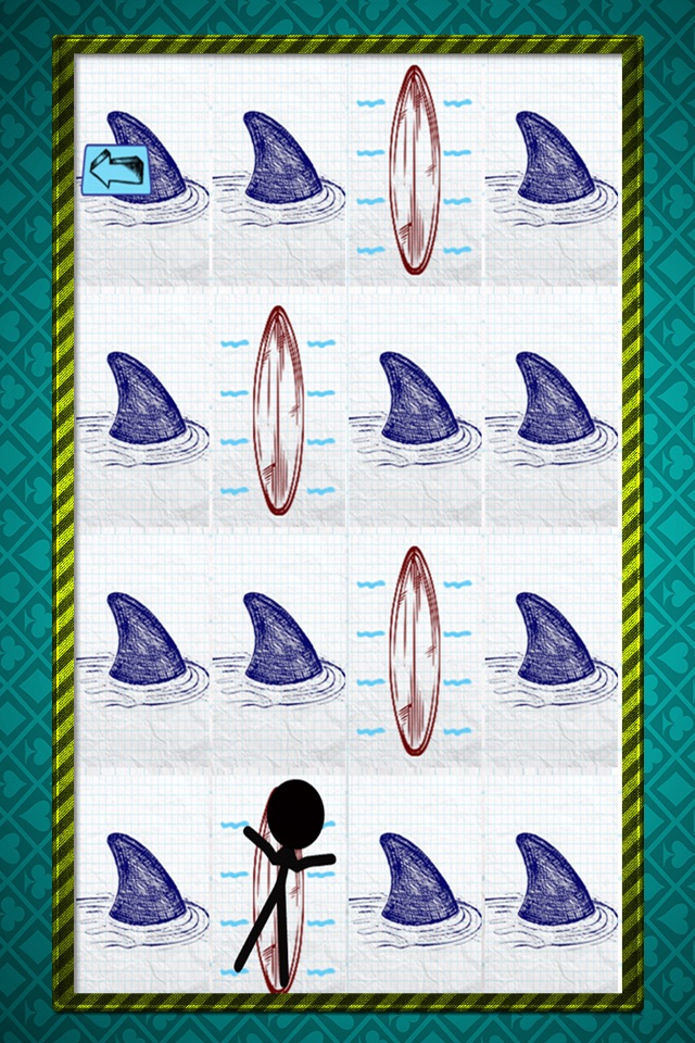 Stick-man Doodle Steps: Dont Step on The Shark Fins screenshot 4