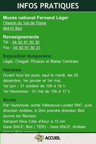 Musée National Fernand Léger de Biot (France) screenshot 2