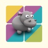 Trezzle - Happy Hippo and Friends: Match the block puzzle