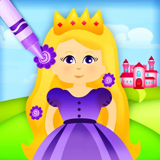 Doodle Fun for Girls - Draw Play & Color with Princesses Fairies Magic Fairy Tale Mermaids Palaces Gardens and Flowers in a Fun Creative Game for Preschool Kindergarten Grade 1 2 3 and 4 Kids icon