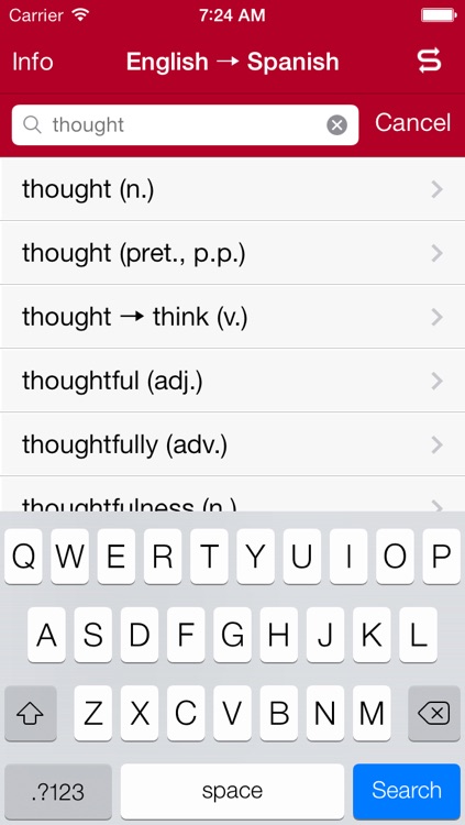 Spanish-English Dictionary from Accio