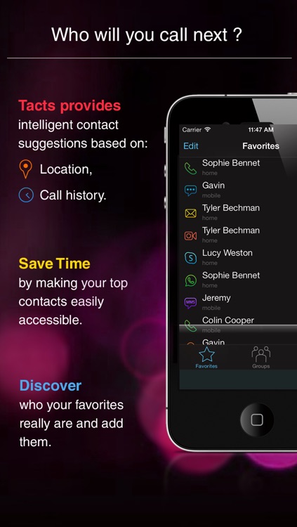 Tacts: Smart Contact Manager, Group Text & Email and Favorites