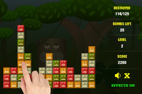 Jungle Blocks Collapse - Free Puzzle Brain Game screenshot 3