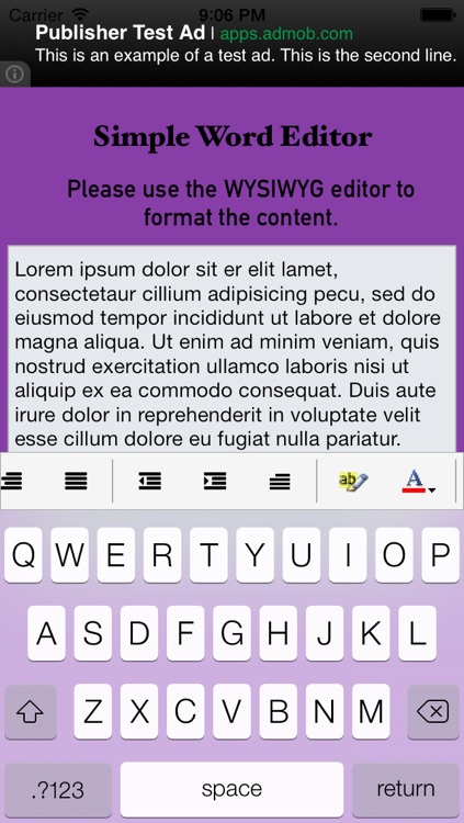 Simple Word Editor