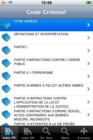 Code Criminel  du Canada - Criminal Code of Canada screenshot 2