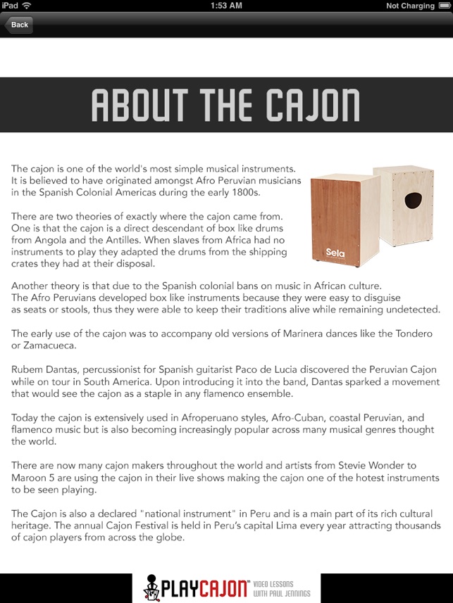 Cajon Lessons for iPad(圖2)-速報App