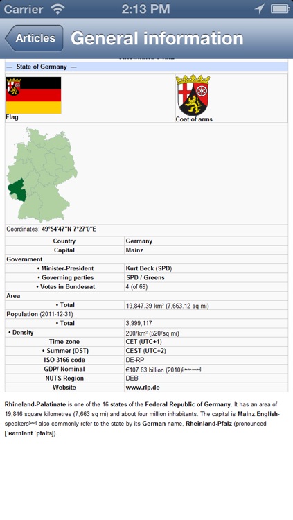 Rheinland Pfalz, Germany Map - PLACE STARS screenshot-4