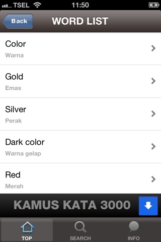 Kata English-Indonesia 3000 screenshot 3