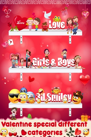 Valentine Animated 3D Emojis & Emoticons screenshot 2
