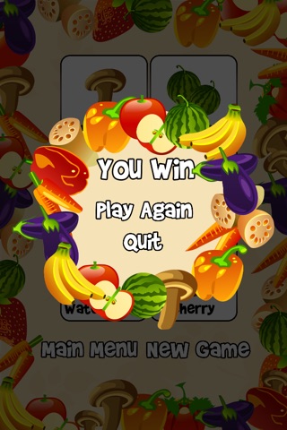 HD Fruit and Veggie Memory Match Free screenshot 3