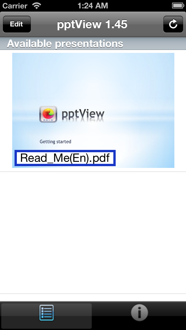 pptView - viewer for Powerpoint, OpenOffice and PDF presentations Screenshot 1