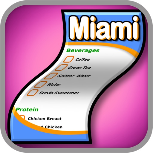 Miami Beach Diet Shopping List