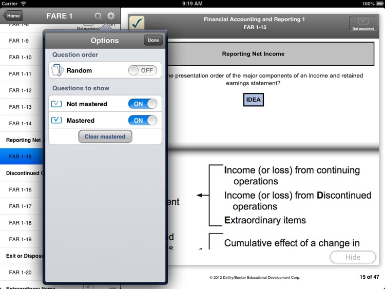 Becker's 2013 CPA Mobile Flashcards for iPad screenshot-4