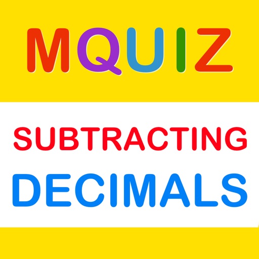 Subtracting Decimals MQuiz - Math Quiz, Drills and Practice for Elementary, Middle and High School Education Icon