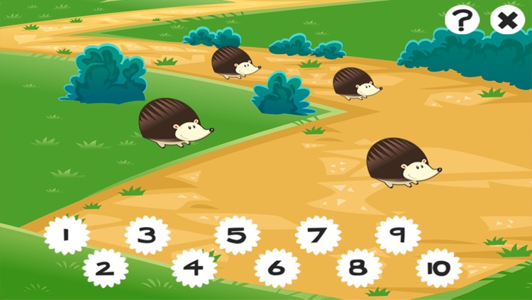 Forest counting game for children: Learn to count the numbers 1-10 with the animals of the woods screenshot-3