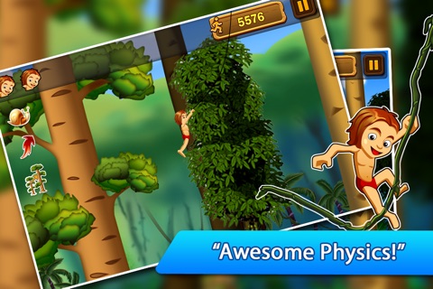 A Jungle Swing - Sonic Rope Dash Physics Game Pro screenshot 2