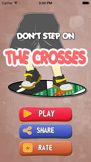 Don't step on the crosses- play with zer