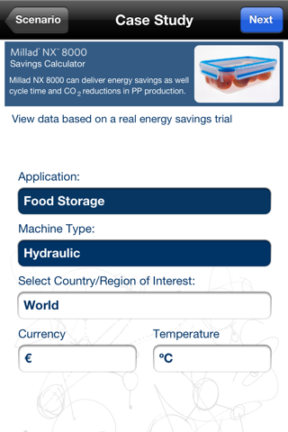 Millad NX 8000 - Savings Calculator screenshot 2