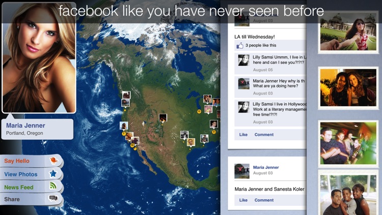 Friend Spotter Pro - 3D Globe for Facebook screenshot-3