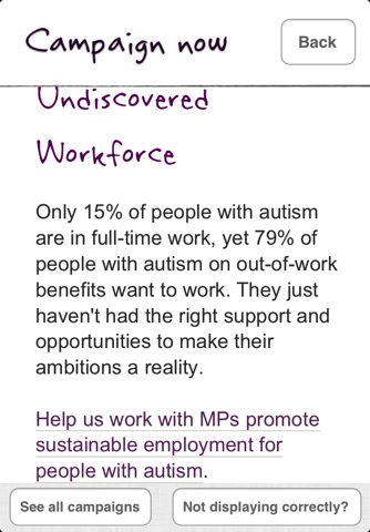 National Autistic Society: Take Action screenshot 2