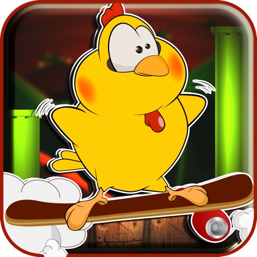 Pure Chicken Farm Skate Pro - A Tiny Barn Animal Skateboarding Race Story iOS App