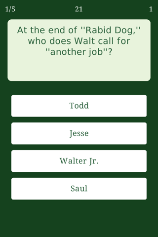 Trivia for Breaking Bad - Quiz Questions from Crime Drama TV Show Movie screenshot 2