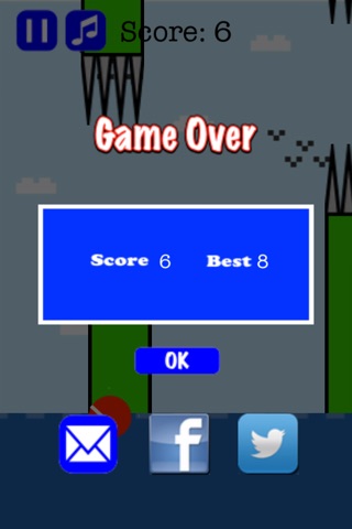 Flappy Red Ball - Bouncing Through Spikes screenshot 4