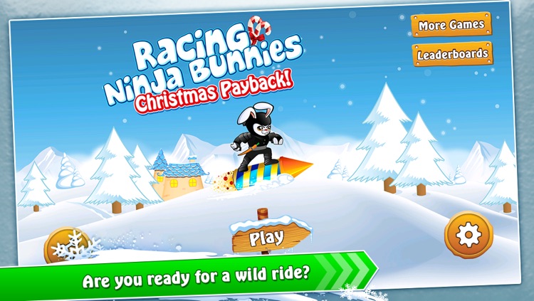 Racing Ninja Bunnies - XMAS nitro rocket warrior multiplayer christmas stunt action game for kids!