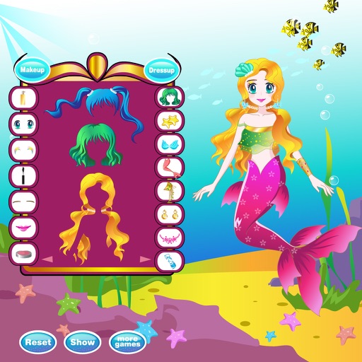 Mermaid Party Style Dressup Icon