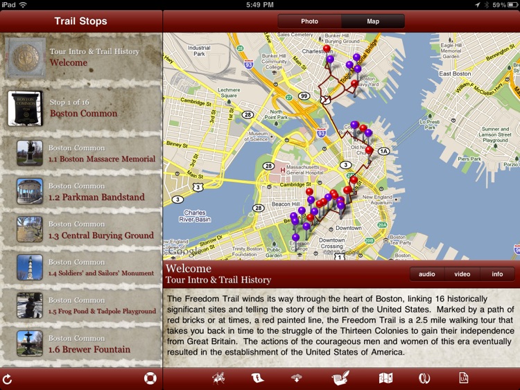 Tour Boston's Freedom Trail for iPad