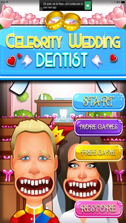 A Celebrity Wedding Day Dentist Game HD- A fun and fashionable dentist / doctors game for little boys and girls.