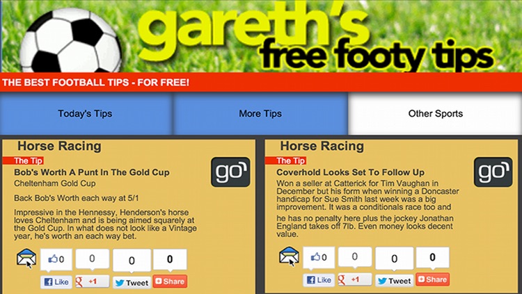 Gareth's Football Tips