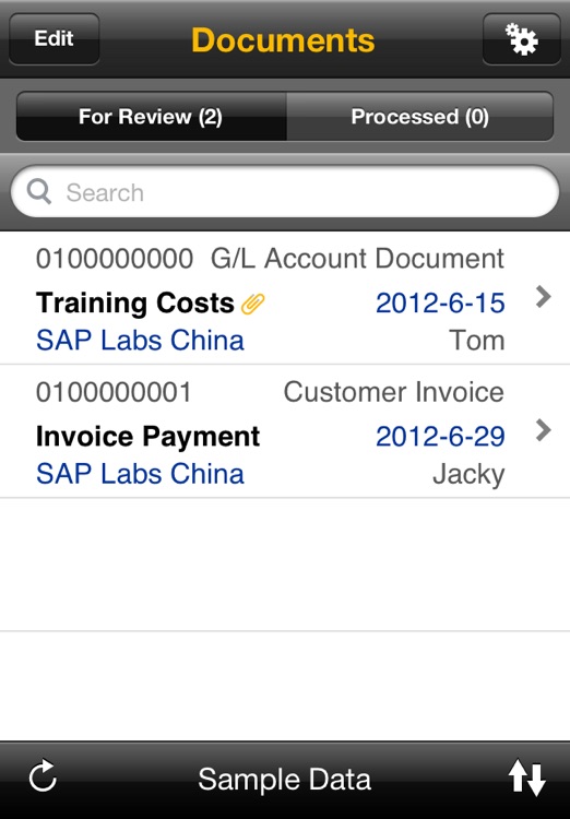 SAP Accounting Doc Approver