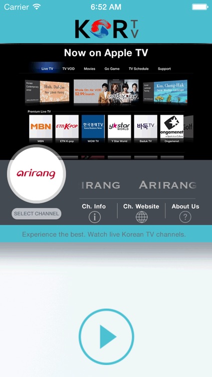 KORTV for iPhone