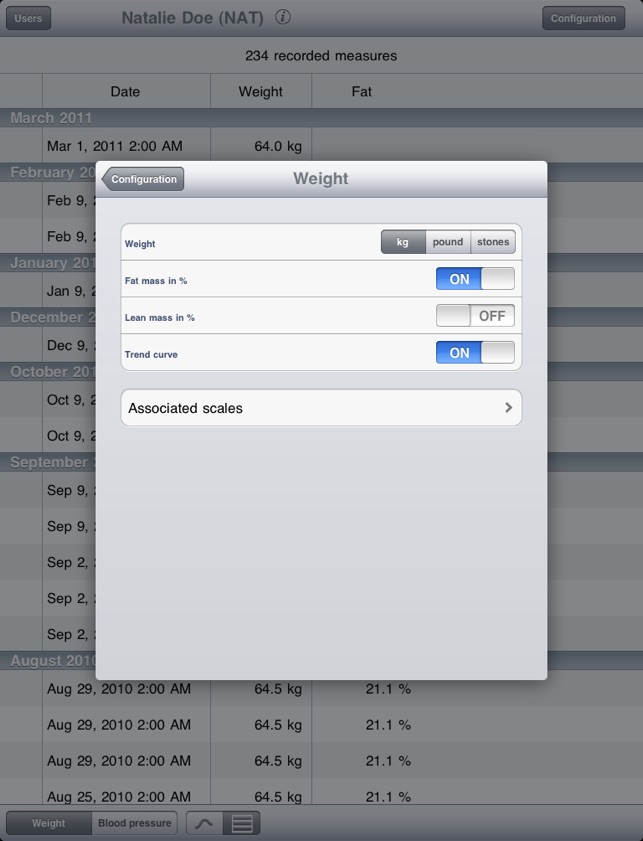 Wiscale - iPad version for weight and blood pressure only(圖4)-速報App