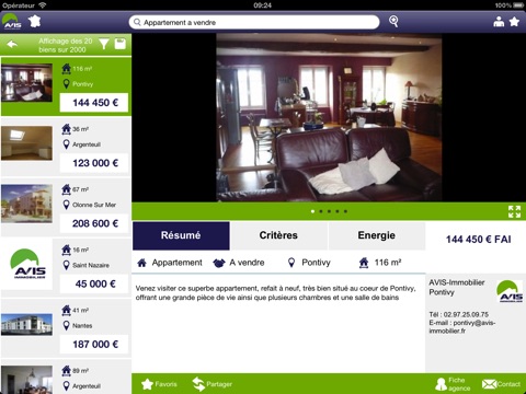 AVIS-Immobilier pour iPad screenshot 3